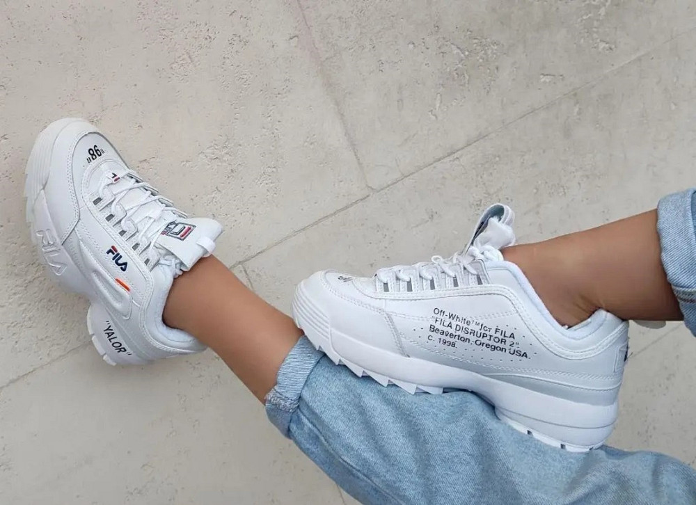 Кроссовки FILA Disruptor Белые Кожаные Фила Женские (размеры: 36,37,38,39,40,43) Видео Обзор Днепр - изображение 2