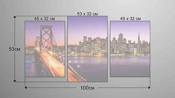 Модульна картина Нічне місто Art-75_3 Київ