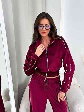 Велюровый костюм женский спортивный Бордовый 48/52 Харьков