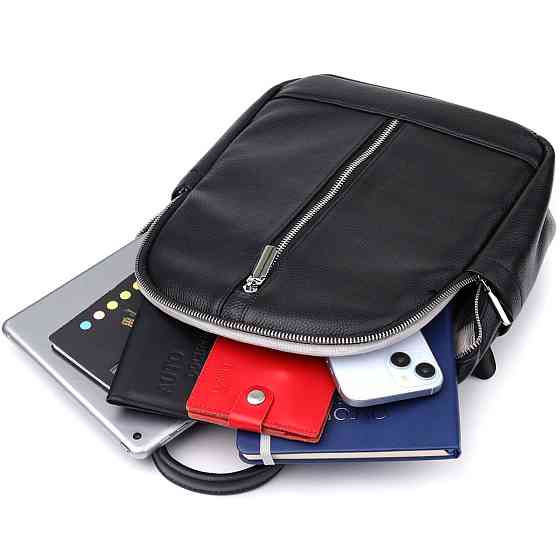 Женский рюкзак из натуральной кожи Vintage 23057 Черный Киев