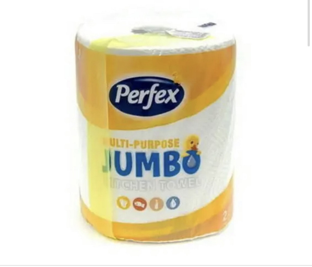 Кухонные полотенца Perfex Jumbo 2 слоя 144 листов 1 рулон Сербия 5999860406075 Виноградов - изображение 1