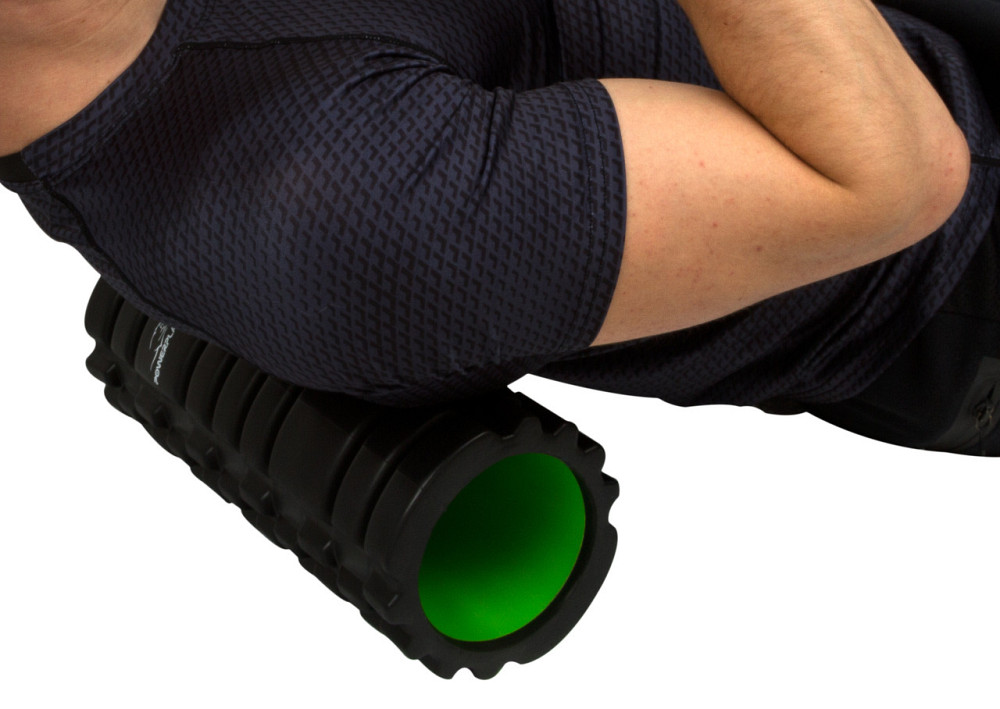Масажний ролик (роллер) PowerPlay 4025 Massage Roller Чорно-зелений (33x15см.) Кам'янське - фото 10