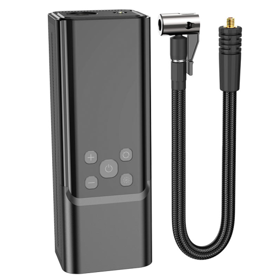 Автомобільний насос HOCO ZP7 Maddy portable smart air pump(5000mAh) Black Київ