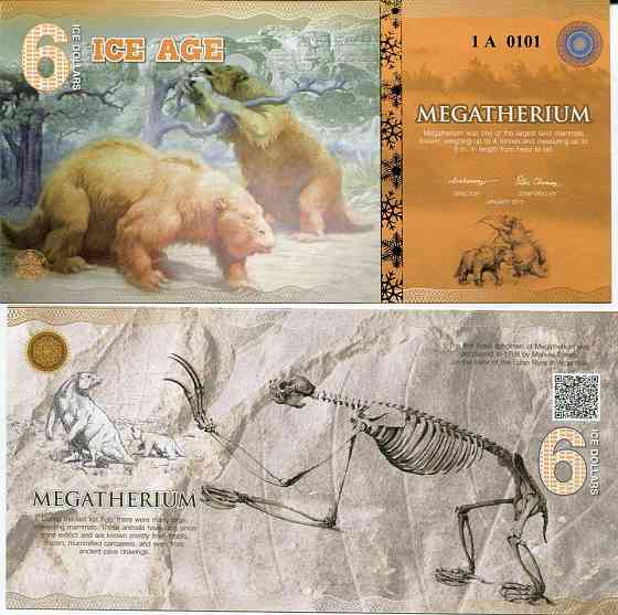ICE AGE 6 доларів 2015р UNC Полтава