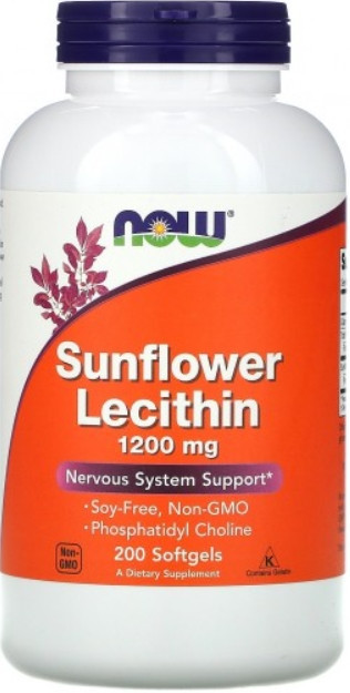Соняшниковий лецитин Now Foods Sunflower Lecithin 1200mg 200 sgels Київ - фото 1