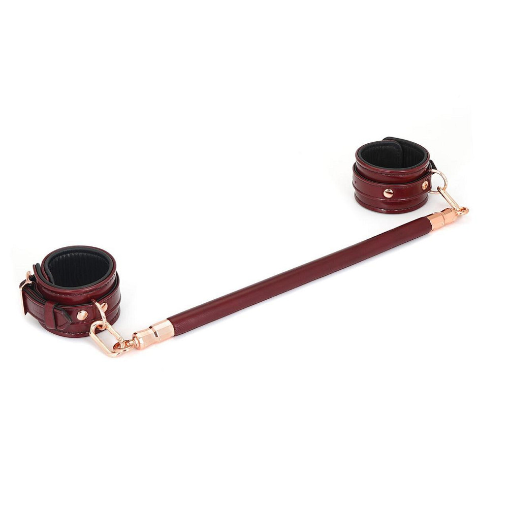 Фіксатор-розпірка для ніг або рук Liebe Seele Wine Red Spreader Bar, дерево + натуральна шкіра Sex Aura Київ - фото 7