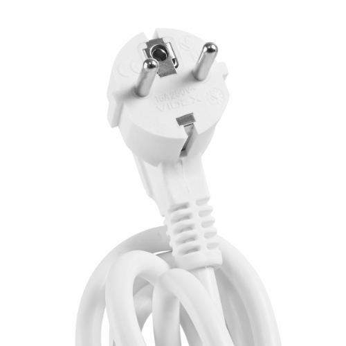 Мережевий подовжувач із заземленням 4 розетки 3м з кнопкою білий VF-PD43G-W Oncord Videx Житомир - изображение 8