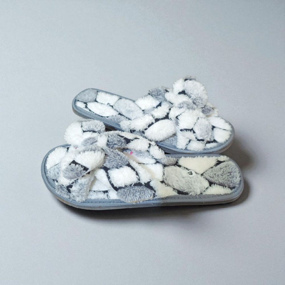 Тапочки женские домашние PaGo мрамор бантик Одесса - изображение 5