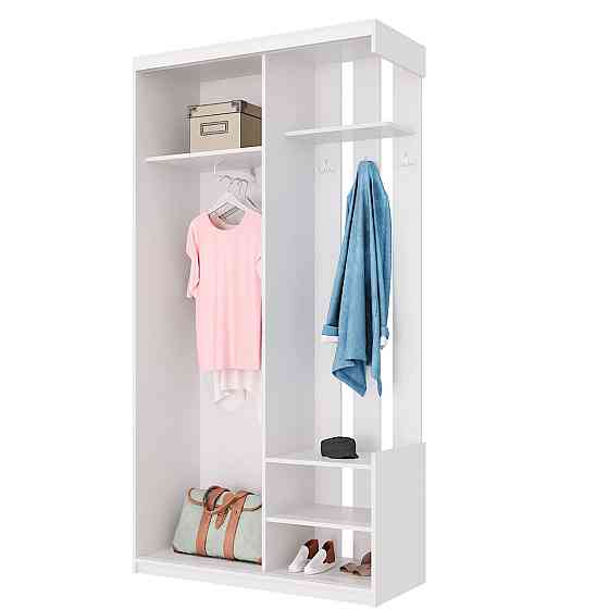 Прихожая с зеркалом Doros City One Door 110х45х210 см Белый (DRS-011404) Днепр