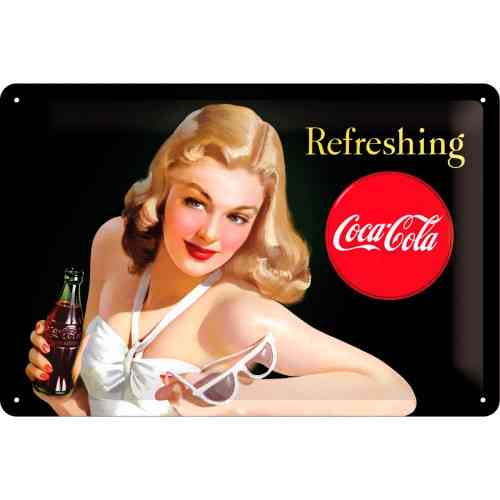 Табличка "Coca-Cola – Refreshing Lady" Nostalgic Art (22227) Рівне