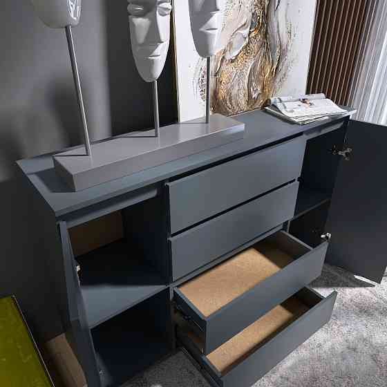 Комод Еверест КЛ-4 Лайт (телескопічні) 140х38х93 см Графіт (DTM-4899) Львів