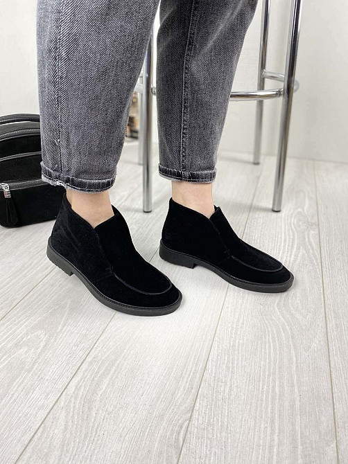 Daragani Черевики жіночі Daragani L24 чорні (весна-осінь, замша натуральна) (3159) 37р.40р. 40 Коломия - фото 1