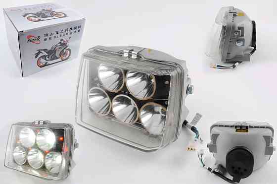 Фара прямокутна безкорпусна (кріплення 165mm, червоне підсвічування, косо скло) Feili Київ