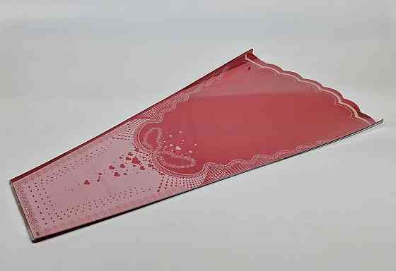 Конусне паковання під квіти h70/15низ/45верх метал червоний (100 шт.) візерунок136 (6) (100 шт.) Харків