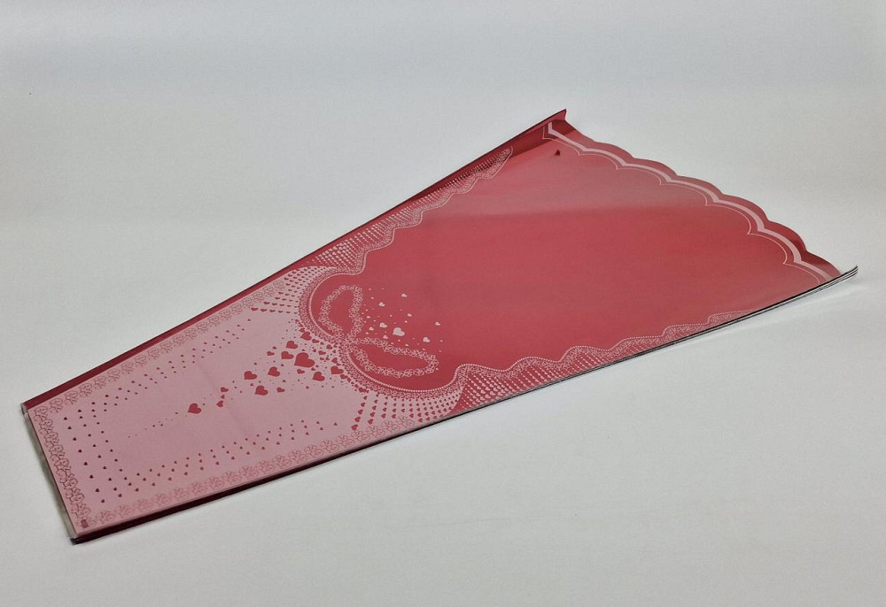 Конусне паковання під квіти h70/15низ/45верх метал червоний (100 шт.) візерунок136 (6) (100 шт.) Харків - фото 1