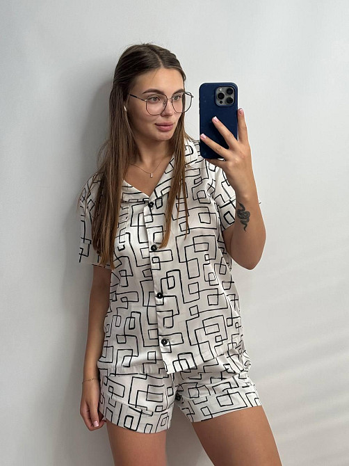 Жіноча сатінова піжама Лабиринт M/L Харків - фото 2