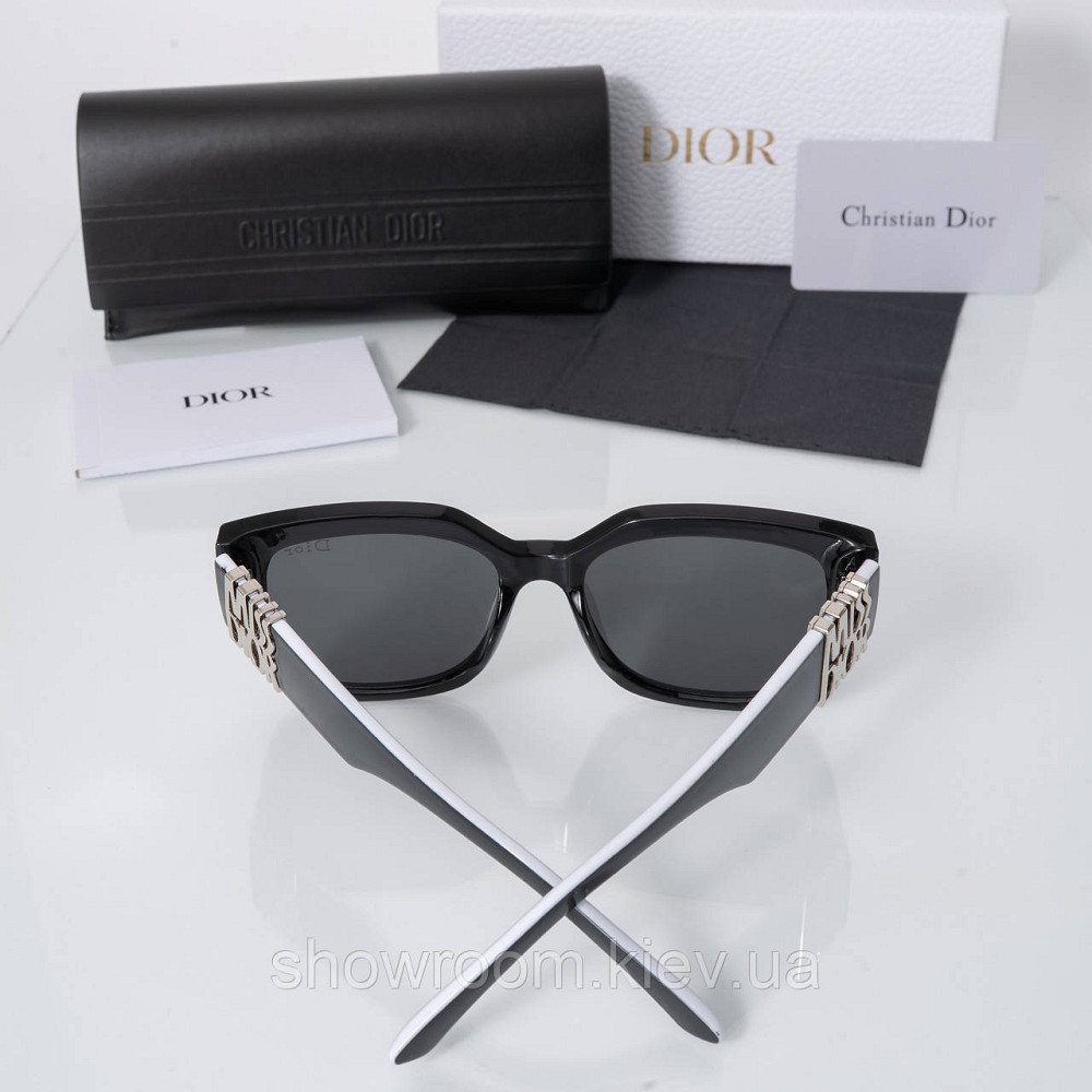Сонцезахисні брендові жіночі окуляри Dior (0622) чорні Київ - фото 2