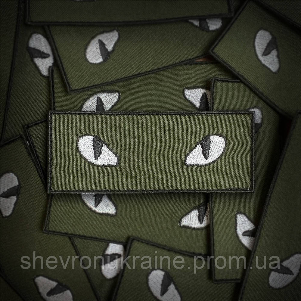 Шеврон Скрытые глаза олива (Форма прямоугольная. На липучке) Размер 10x4см Киев - изображение 1