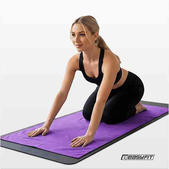 Рушник для йоги EasyFit Yoga Mat Towel з мікрофібри (Фіолетовий) Коломыя