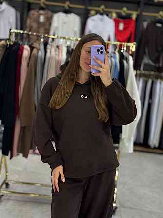 Женский теплый прогулочный костюм двойка: кофта и штаны турецкий флис Шоколад, 46/48 Одесса