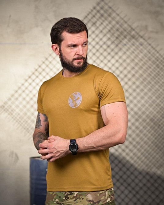 Тактическая потоотводящая футболка Покровськ coyot ПП4678 Одесса - изображение 3