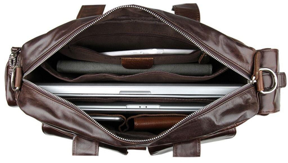Сумка чоловіча Vintage 14370 Коричнева Київ - фото 5
