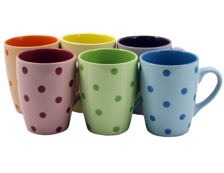 Чашка Горох 330мл порцеляна KW 106 (мікс) Interos Житомир - фото 1