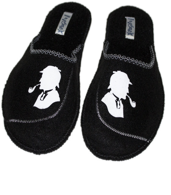 Тапочки чоловічі повсть домашні PaGo "Шерлок" чорні капці войлочні Одесса - изображение 1