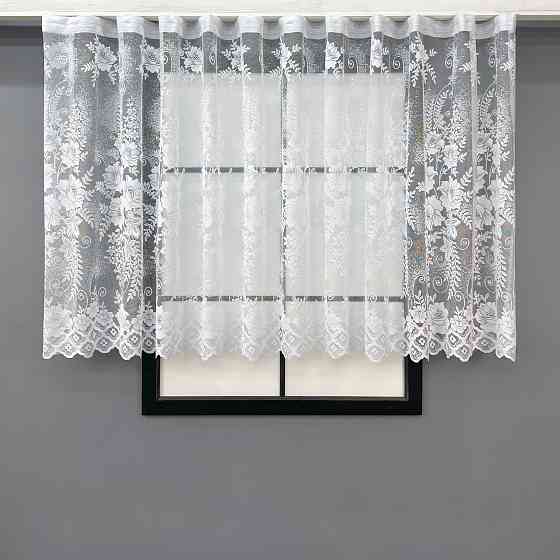 Тюль VR-Textil 696т Жакард Білий 400х120 см (42-0861) Київ