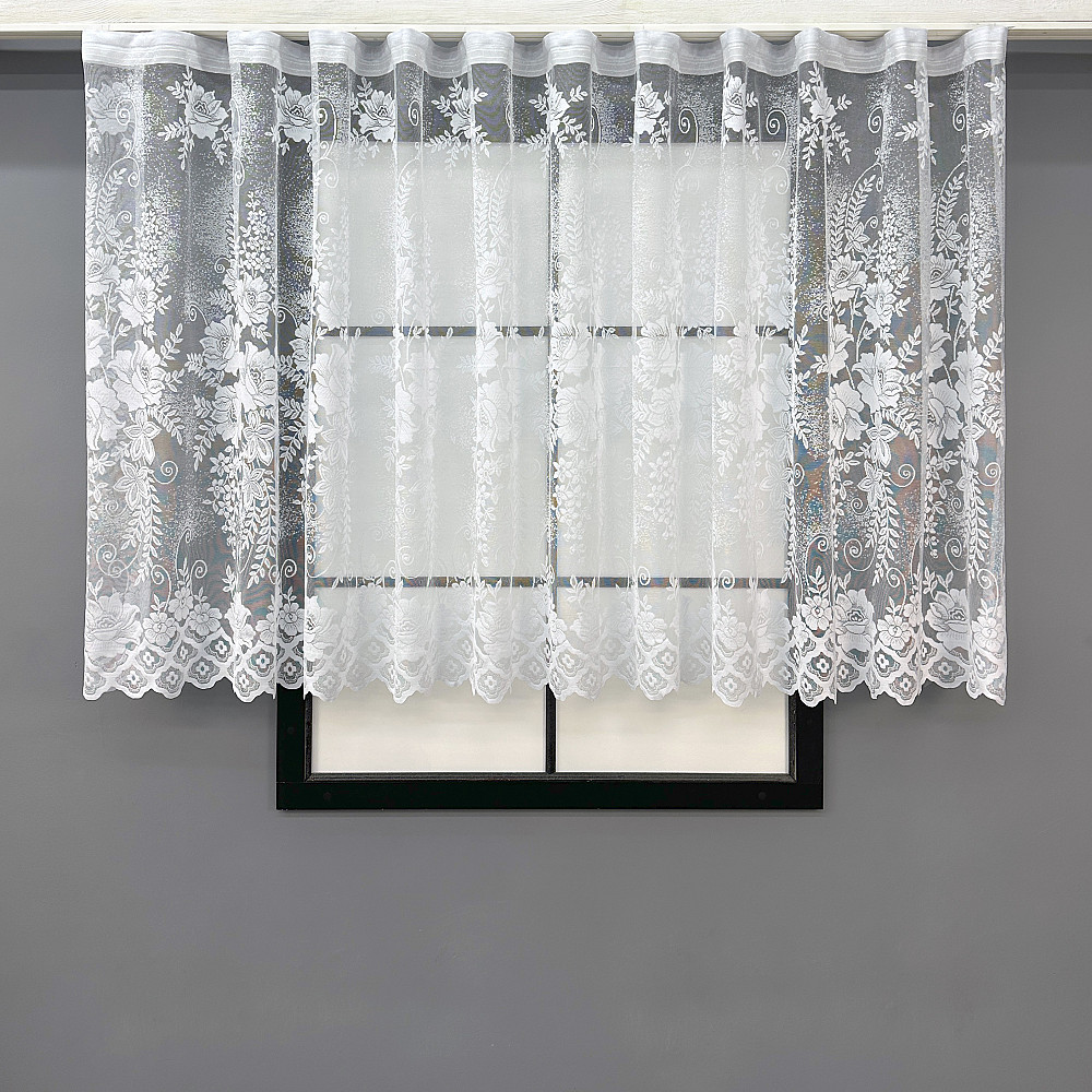 Тюль VR-Textil 696т Жакард Білий 400х120 см (42-0861) Київ - фото 1