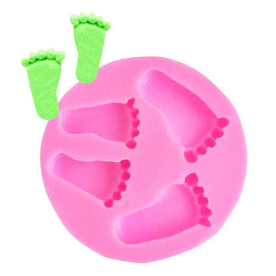 Молд силиконовый Детские ножки 95 мм розовый Киев