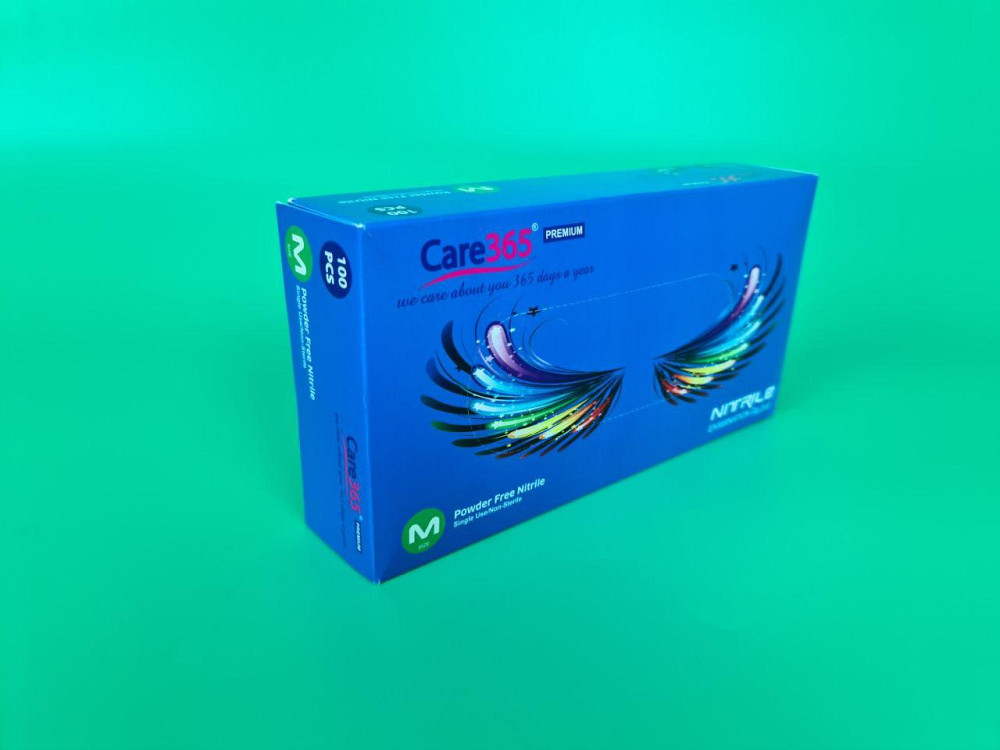 Рукавички Нітрил Синій (100 шт.) M (1 пачка) Харків - фото 1