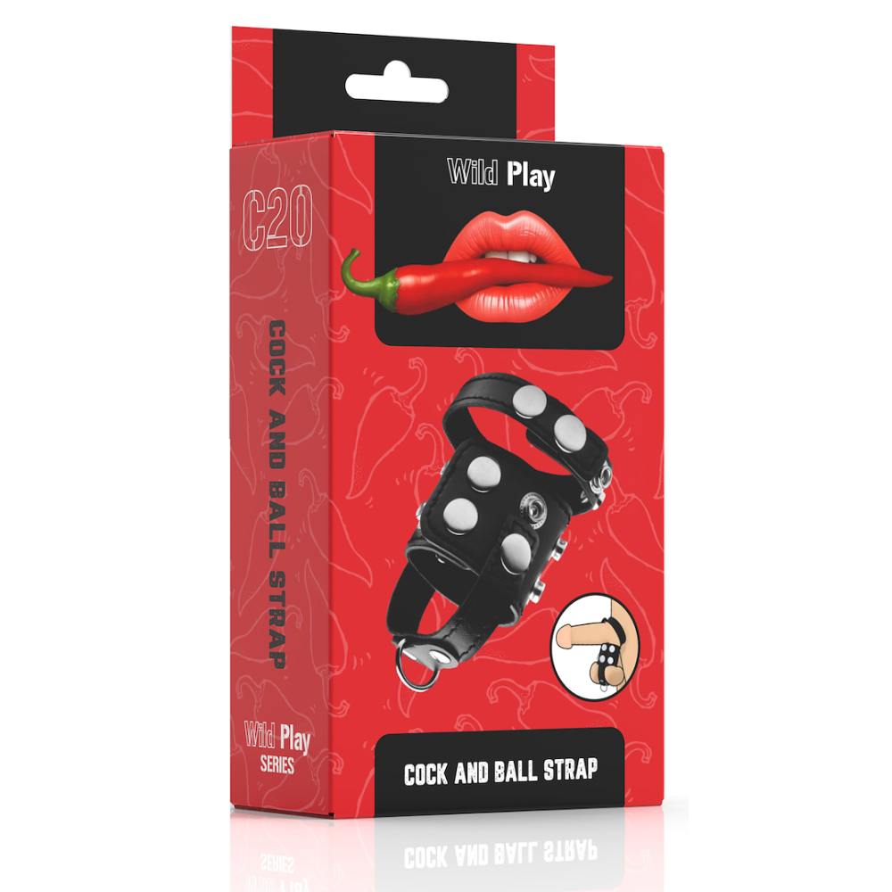 Фіксатор з ремінців на пеніс та яєчка Wild Play Sex Aura Київ - фото 1