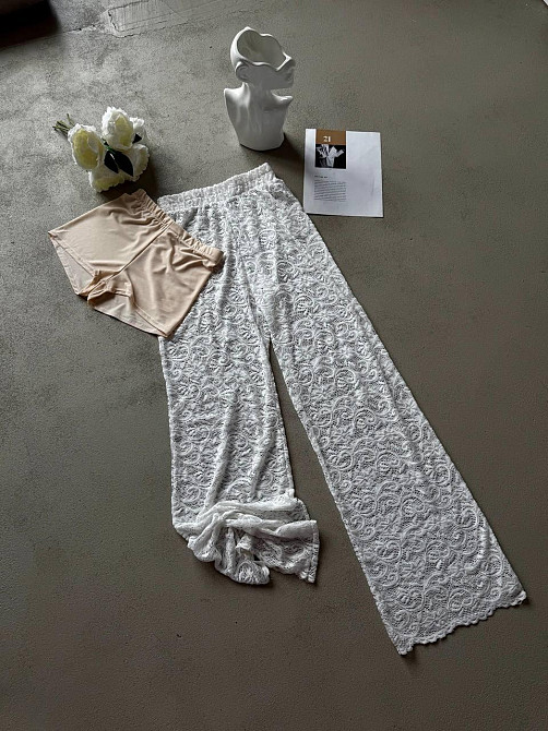 Жіночі трендові мереживні штани гіпюр + масло Одеса - фото 8