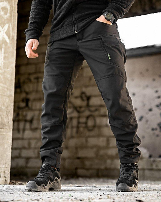 Зимние тактические штаны софтшел REVISION черные  ПП7968 Одесса - изображение 2