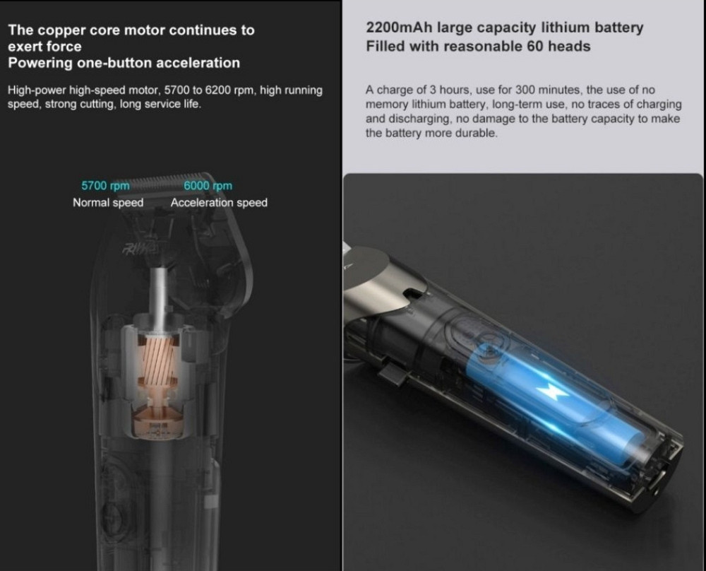 Машинка для стрижки : Xiaomi Youpin RIWA RE-6305 Steel Киев - изображение 4