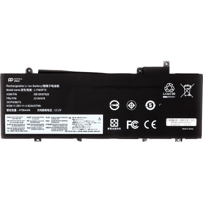 Акумулятор до ноутбука LENOVO Thinkpad T480S (L17M3P72) 11.58V 4920mAh PowerPlant (NB482016) Вінниця - фото 1