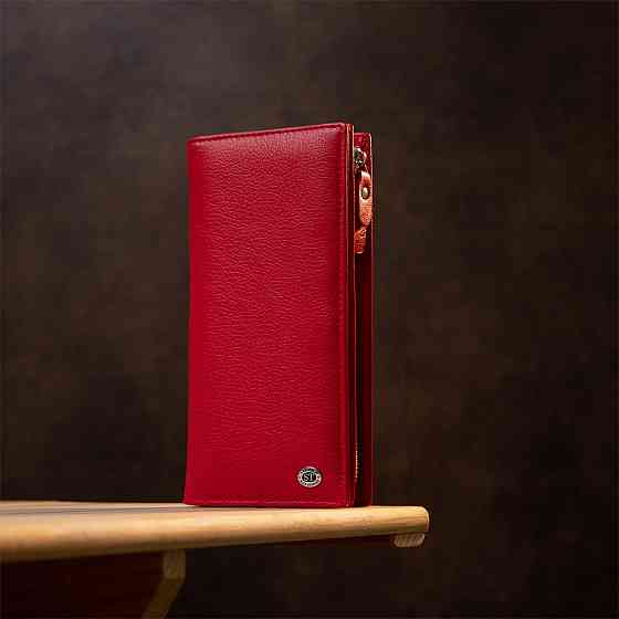 Універсальний жіночий гаманець-клатч ST Leather 19372 Червоний Київ