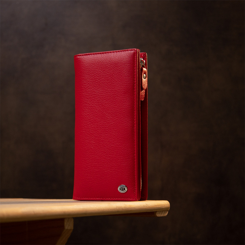 Універсальний жіночий гаманець-клатч ST Leather 19372 Червоний Київ - фото 4