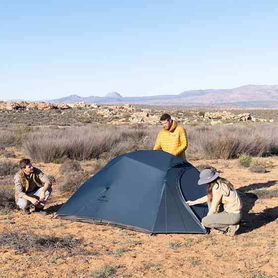 Намет надлегкий тримісний з футпринтом Naturehike Cloud Up 3 UL NH18T030-T-T, 20D, темно-синій Рівне