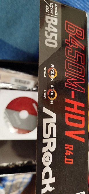 Материнская плата AM4 ASRock B450M-HDV с процессом и RAM 16 Гб нов Киев - изображение 1