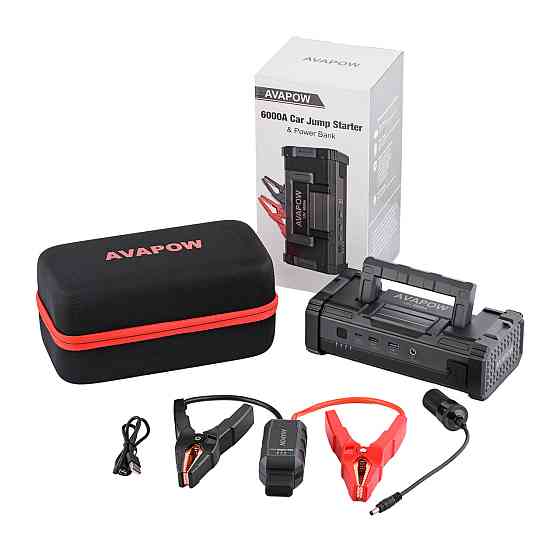Пусковое устройство Jump Starter для авто AVAPOW A68 (6000A) 88,80Wh/24000mAh Киев