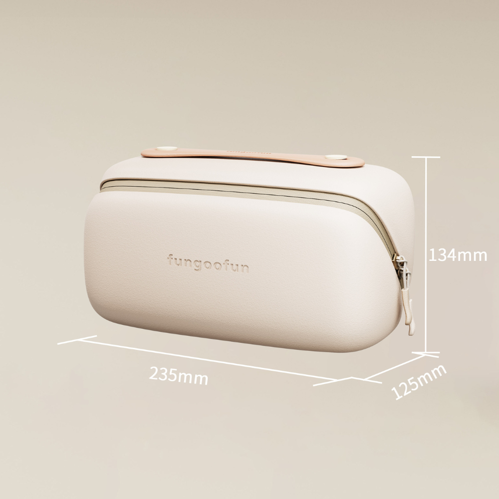 Косметичка силиконовая,дорожняя Fungoofun для аксессуаров в ваную и душ,водонепроницаемая на молнии,бежевая Каменец-Подольский - изображение 6