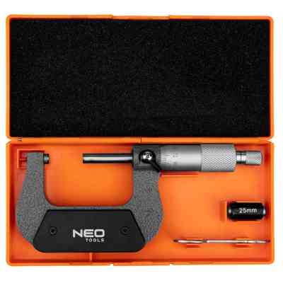 Мікрометр Neo Tools з верн&apos;єром 25-50 мм, ±0.01 мм/м (75-021) Вінниця