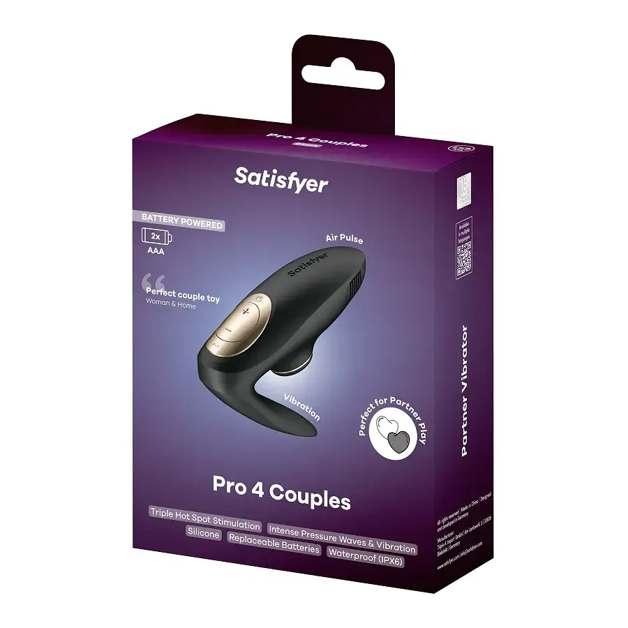 Вакуумний вібратор для пар Satisfyer Pro 4 Couples Battery Series, підходить для сексу у парі Львів - фото 7