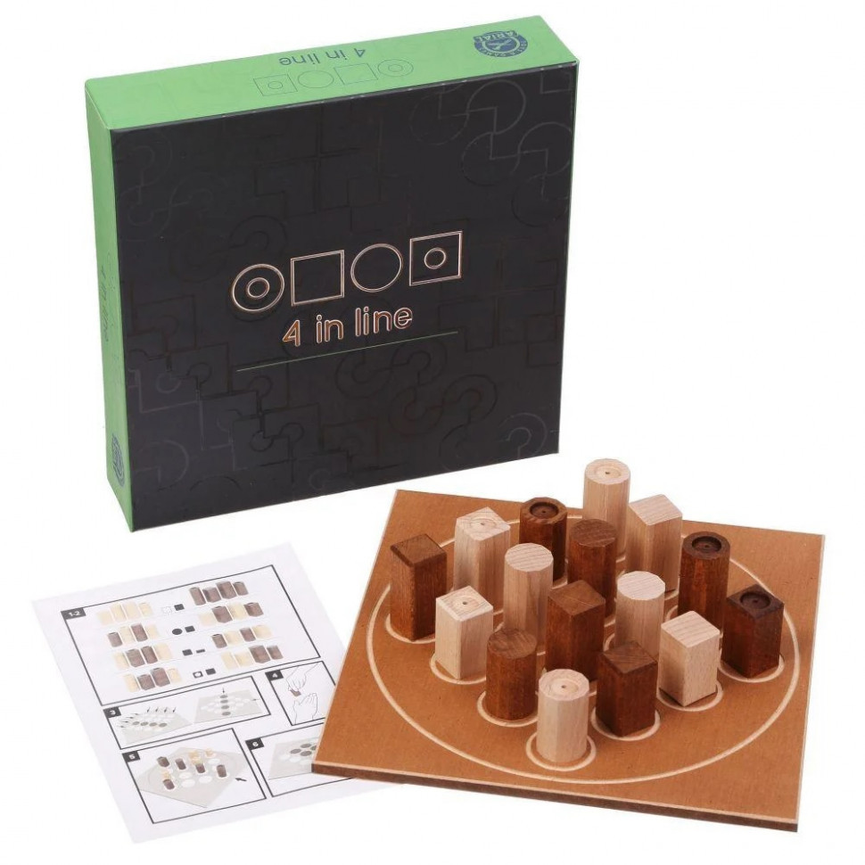 Настільна гра 4 на лінії Arial 910404 дерев'яна Вінниця - фото 1