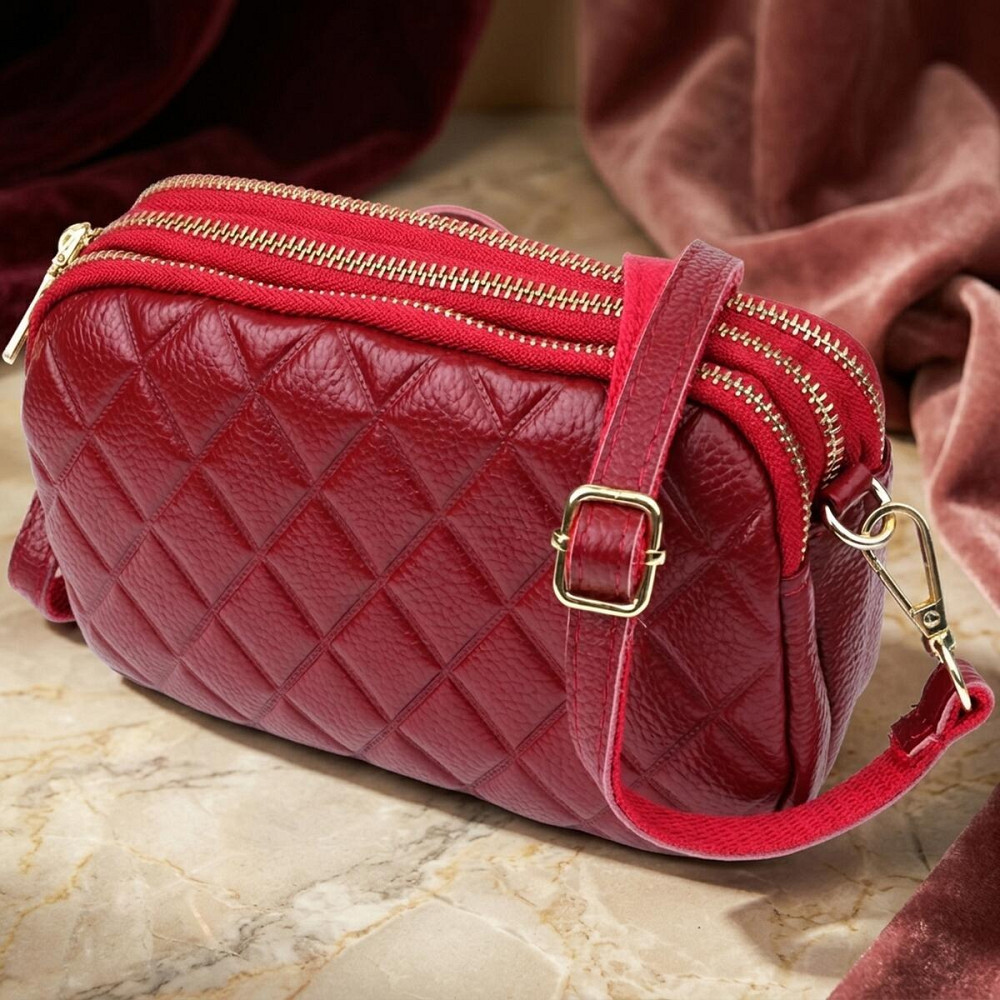 Сумка на три відділення для жінок з натуральної шкіри Vintage 22889 Київ - фото 11