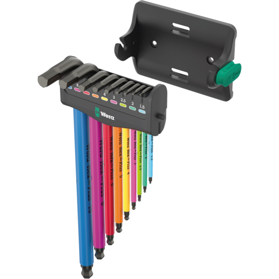 Набор цветных шестигранников Wera 1.5-10мм 9од., удлин., разноцветные, с устройством для намагничения, 05133165001 Одесса