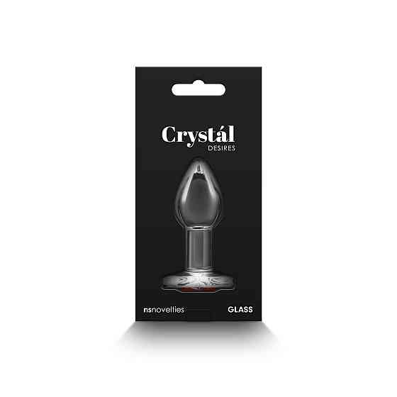 Скляна анальна пробка NS Novelties Crystal - Desires - Red Heart - Small Sex Aura Київ
