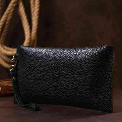 Косметичка Shvigel Кожаная тревел Черная (16416) Винница